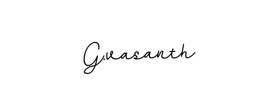 Create a beautiful signature design for name G.vasanth. With this signature (BallpointsItalic-DORy9) fonts, you can make a handwritten signature for free. G.vasanth signature style 11 images and pictures png