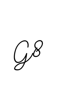 Make a beautiful signature design for name G8. With this signature (BallpointsItalic-DORy9) style, you can create a handwritten signature for free. G8 signature style 11 images and pictures png