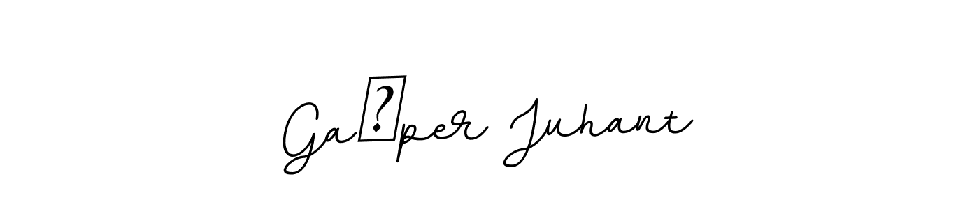 You should practise on your own different ways (BallpointsItalic-DORy9) to write your name (Gašper Juhant) in signature. don't let someone else do it for you. Gašper Juhant signature style 11 images and pictures png