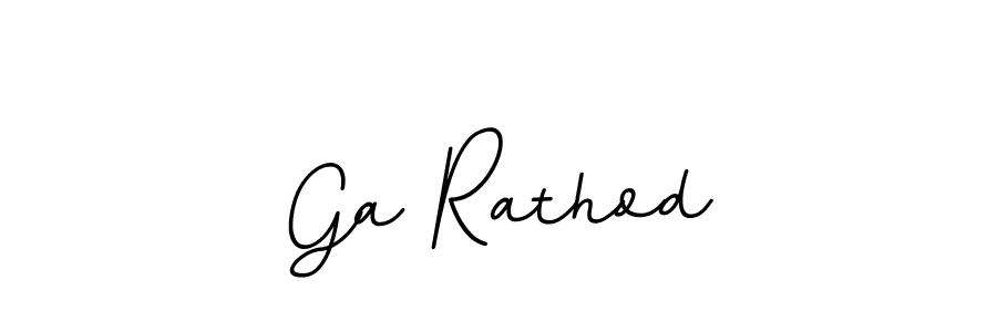 How to make Ga Rathod name signature. Use BallpointsItalic-DORy9 style for creating short signs online. This is the latest handwritten sign. Ga Rathod signature style 11 images and pictures png
