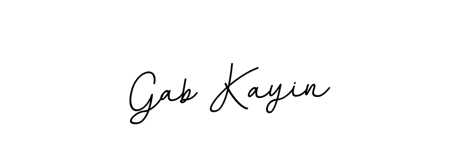 Use a signature maker to create a handwritten signature online. With this signature software, you can design (BallpointsItalic-DORy9) your own signature for name Gab Kayin. Gab Kayin signature style 11 images and pictures png