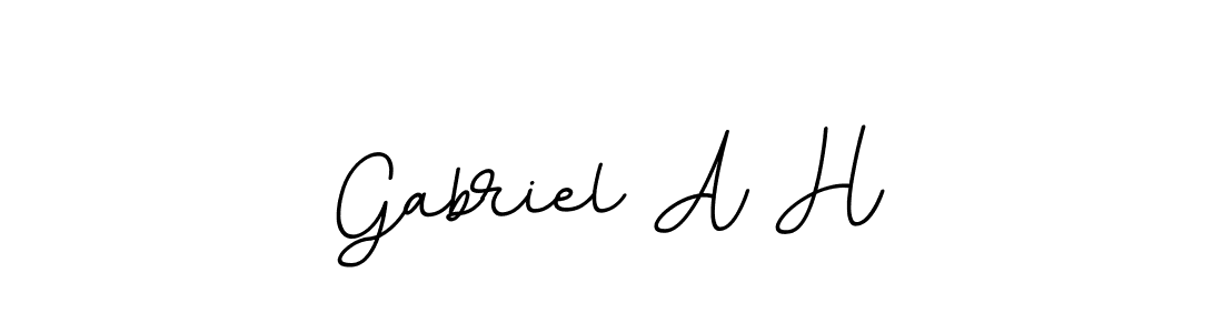 Make a beautiful signature design for name Gabriel A H. With this signature (BallpointsItalic-DORy9) style, you can create a handwritten signature for free. Gabriel A H signature style 11 images and pictures png