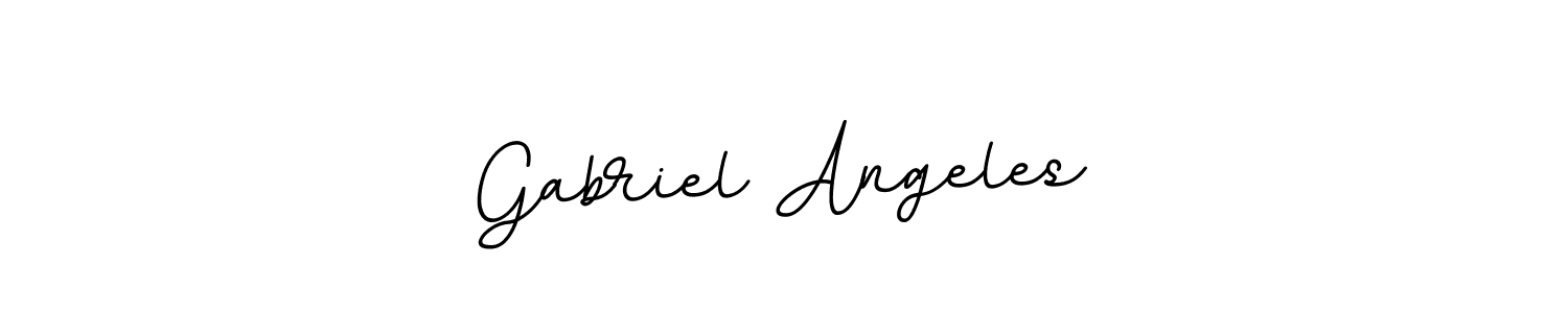 This is the best signature style for the Gabriel Angeles name. Also you like these signature font (BallpointsItalic-DORy9). Mix name signature. Gabriel Angeles signature style 11 images and pictures png