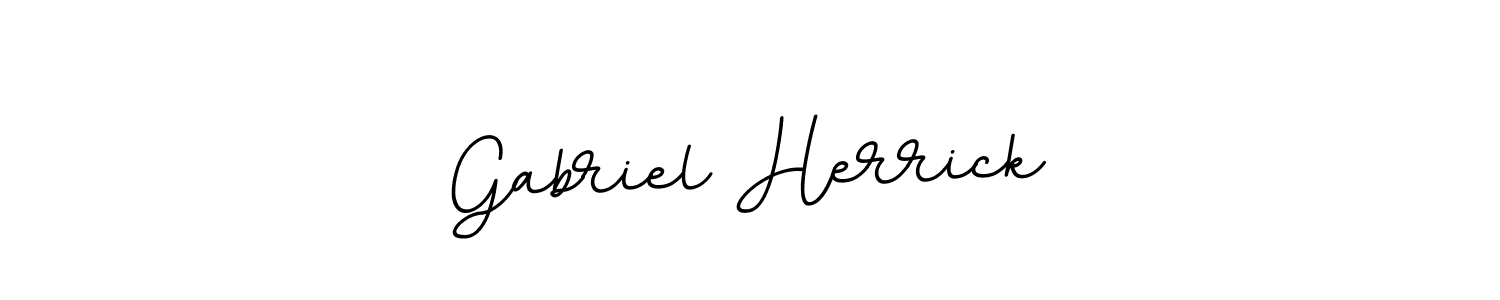 How to make Gabriel Herrick name signature. Use BallpointsItalic-DORy9 style for creating short signs online. This is the latest handwritten sign. Gabriel Herrick signature style 11 images and pictures png