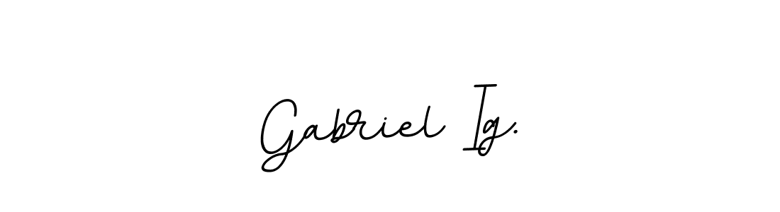 How to make Gabriel Ig. name signature. Use BallpointsItalic-DORy9 style for creating short signs online. This is the latest handwritten sign. Gabriel Ig. signature style 11 images and pictures png