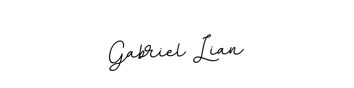 Create a beautiful signature design for name Gabriel Lian. With this signature (BallpointsItalic-DORy9) fonts, you can make a handwritten signature for free. Gabriel Lian signature style 11 images and pictures png