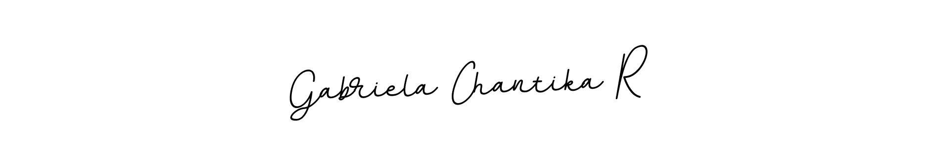 This is the best signature style for the Gabriela Chantika R name. Also you like these signature font (BallpointsItalic-DORy9). Mix name signature. Gabriela Chantika R signature style 11 images and pictures png