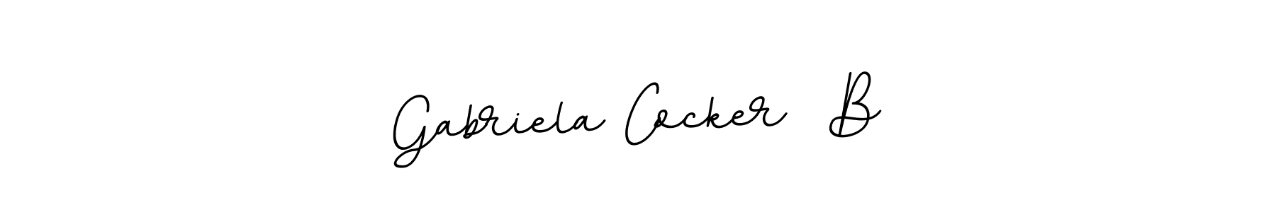 You should practise on your own different ways (BallpointsItalic-DORy9) to write your name (Gabriela Cocker  B) in signature. don't let someone else do it for you. Gabriela Cocker  B signature style 11 images and pictures png