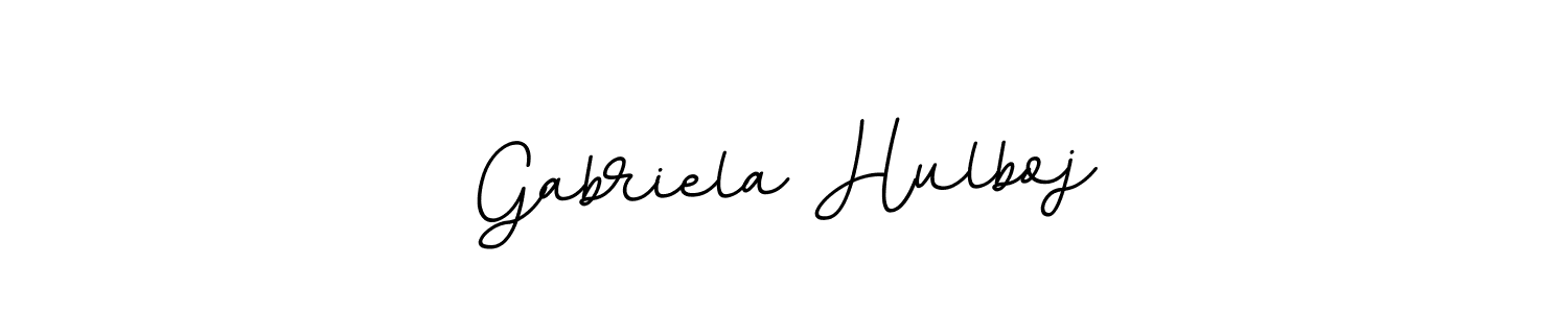 How to make Gabriela Hulboj name signature. Use BallpointsItalic-DORy9 style for creating short signs online. This is the latest handwritten sign. Gabriela Hulboj signature style 11 images and pictures png