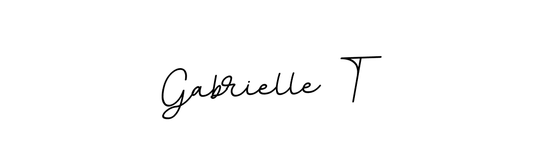 Gabrielle T stylish signature style. Best Handwritten Sign (BallpointsItalic-DORy9) for my name. Handwritten Signature Collection Ideas for my name Gabrielle T. Gabrielle T signature style 11 images and pictures png