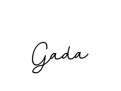 How to make Gada name signature. Use BallpointsItalic-DORy9 style for creating short signs online. This is the latest handwritten sign. Gada signature style 11 images and pictures png