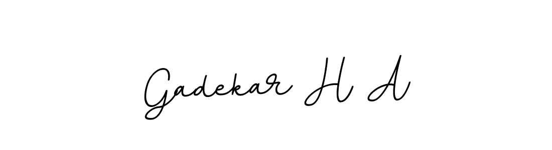 Use a signature maker to create a handwritten signature online. With this signature software, you can design (BallpointsItalic-DORy9) your own signature for name Gadekar H A. Gadekar H A signature style 11 images and pictures png