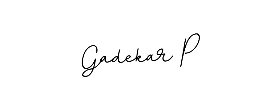 How to make Gadekar P name signature. Use BallpointsItalic-DORy9 style for creating short signs online. This is the latest handwritten sign. Gadekar P signature style 11 images and pictures png
