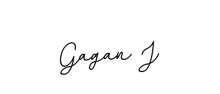 Make a beautiful signature design for name Gagan J. With this signature (BallpointsItalic-DORy9) style, you can create a handwritten signature for free. Gagan J signature style 11 images and pictures png