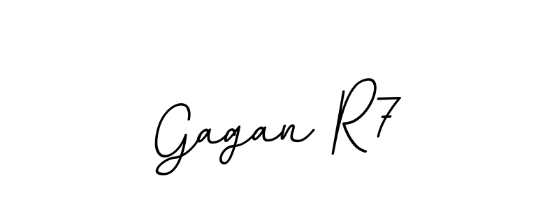 The best way (BallpointsItalic-DORy9) to make a short signature is to pick only two or three words in your name. The name Gagan R7 include a total of six letters. For converting this name. Gagan R7 signature style 11 images and pictures png