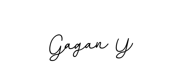Gagan Y stylish signature style. Best Handwritten Sign (BallpointsItalic-DORy9) for my name. Handwritten Signature Collection Ideas for my name Gagan Y. Gagan Y signature style 11 images and pictures png