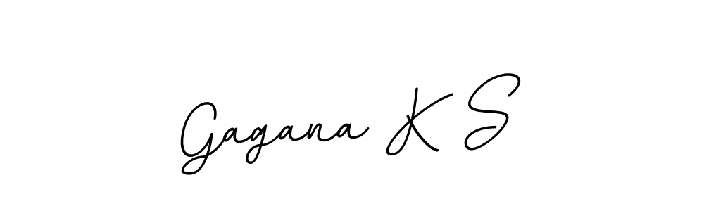 Use a signature maker to create a handwritten signature online. With this signature software, you can design (BallpointsItalic-DORy9) your own signature for name Gagana K S. Gagana K S signature style 11 images and pictures png