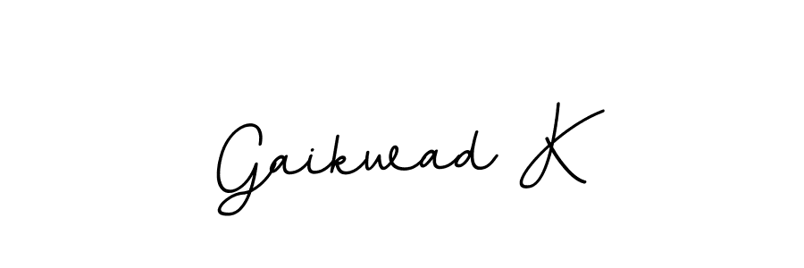 Design your own signature with our free online signature maker. With this signature software, you can create a handwritten (BallpointsItalic-DORy9) signature for name Gaikwad K. Gaikwad K signature style 11 images and pictures png