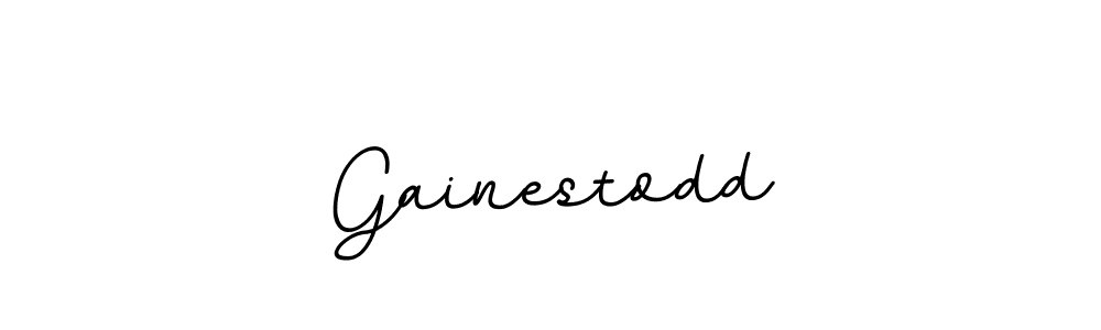 Make a beautiful signature design for name Gainestodd. With this signature (BallpointsItalic-DORy9) style, you can create a handwritten signature for free. Gainestodd signature style 11 images and pictures png