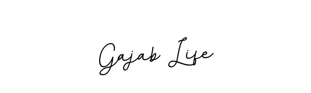 if you are searching for the best signature style for your name Gajab Life. so please give up your signature search. here we have designed multiple signature styles  using BallpointsItalic-DORy9. Gajab Life signature style 11 images and pictures png