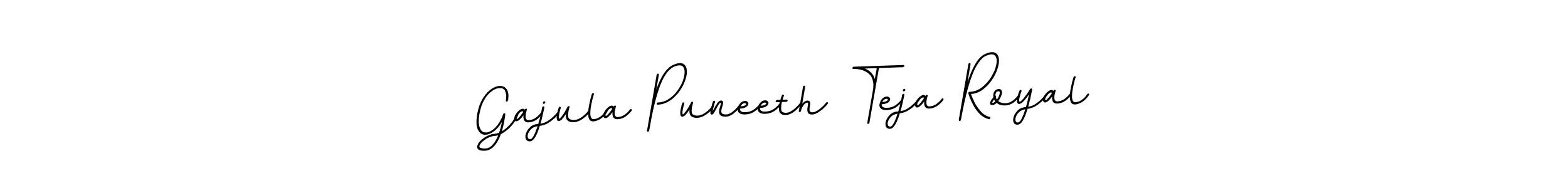 The best way (BallpointsItalic-DORy9) to make a short signature is to pick only two or three words in your name. The name Gajula Puneeth Teja Royal include a total of six letters. For converting this name. Gajula Puneeth Teja Royal signature style 11 images and pictures png