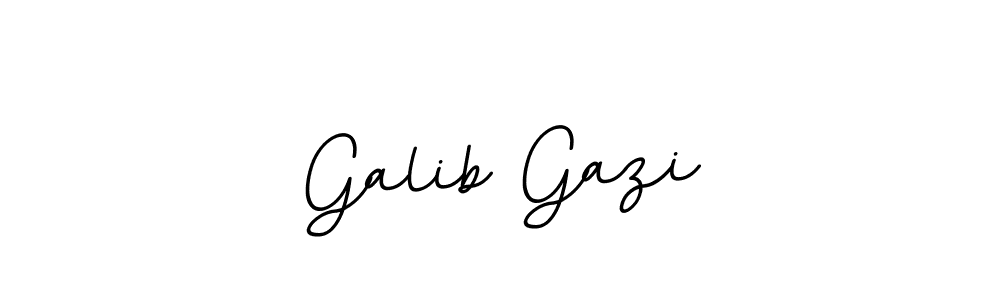 How to make Galib Gazi name signature. Use BallpointsItalic-DORy9 style for creating short signs online. This is the latest handwritten sign. Galib Gazi signature style 11 images and pictures png