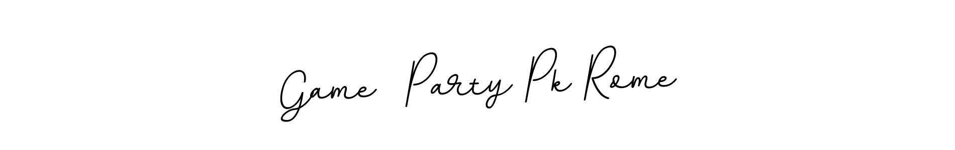 How to make Game  Party Pk Rome name signature. Use BallpointsItalic-DORy9 style for creating short signs online. This is the latest handwritten sign. Game  Party Pk Rome signature style 11 images and pictures png