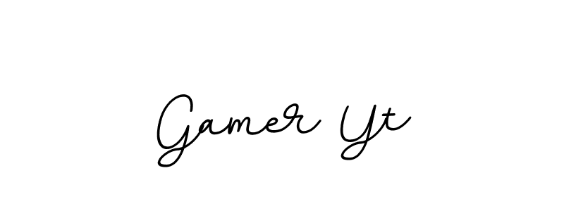 Design your own signature with our free online signature maker. With this signature software, you can create a handwritten (BallpointsItalic-DORy9) signature for name Gamer Yt. Gamer Yt signature style 11 images and pictures png