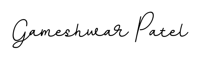 Explore multiple handwriting variations for Gameshwar Patel including this stunning BallpointsItalic-DORy9 design. Free to use across all platforms. Gameshwar Patel signature style 11 images and pictures png