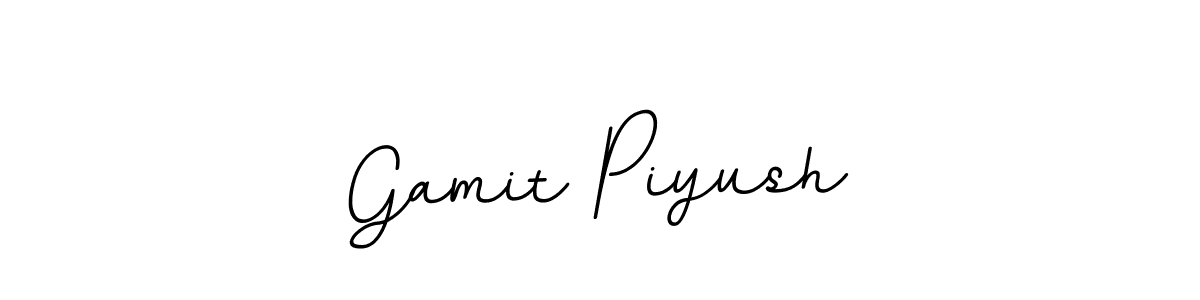 Design your own signature with our free online signature maker. With this signature software, you can create a handwritten (BallpointsItalic-DORy9) signature for name Gamit Piyush. Gamit Piyush signature style 11 images and pictures png