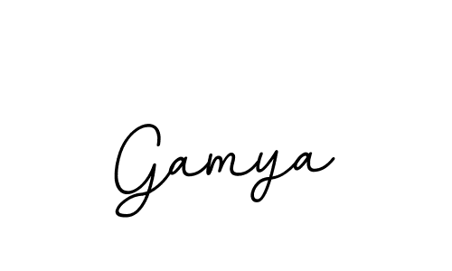 Create a beautiful signature design for name Gamya. With this signature (BallpointsItalic-DORy9) fonts, you can make a handwritten signature for free. Gamya signature style 11 images and pictures png