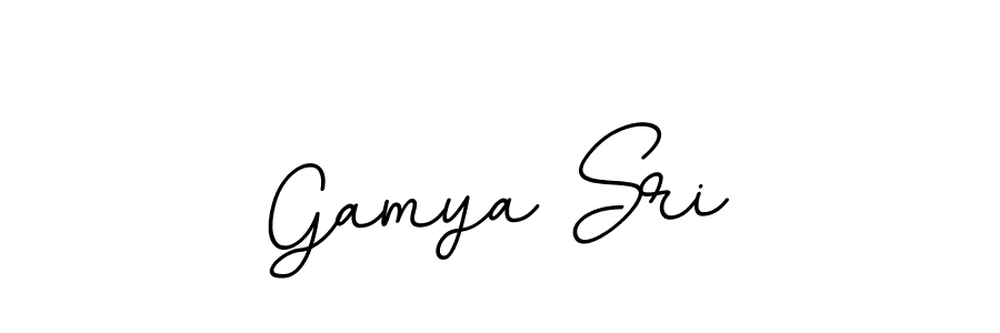 You should practise on your own different ways (BallpointsItalic-DORy9) to write your name (Gamya Sri) in signature. don't let someone else do it for you. Gamya Sri signature style 11 images and pictures png