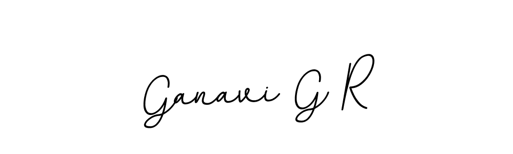 This is the best signature style for the Ganavi G R name. Also you like these signature font (BallpointsItalic-DORy9). Mix name signature. Ganavi G R signature style 11 images and pictures png