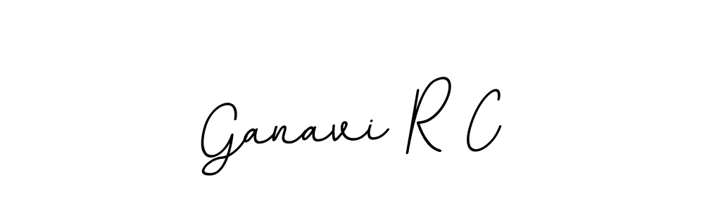 This is the best signature style for the Ganavi R C name. Also you like these signature font (BallpointsItalic-DORy9). Mix name signature. Ganavi R C signature style 11 images and pictures png