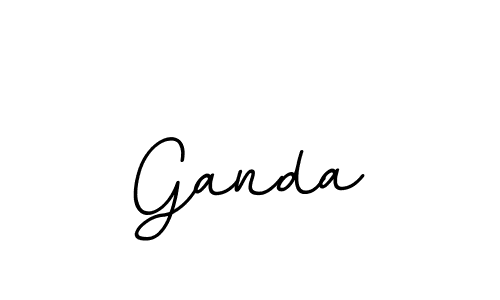 Design your own signature with our free online signature maker. With this signature software, you can create a handwritten (BallpointsItalic-DORy9) signature for name Ganda. Ganda signature style 11 images and pictures png