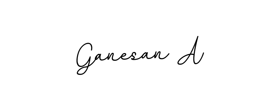 Use a signature maker to create a handwritten signature online. With this signature software, you can design (BallpointsItalic-DORy9) your own signature for name Ganesan A. Ganesan A signature style 11 images and pictures png