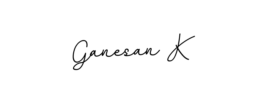 The best way (BallpointsItalic-DORy9) to make a short signature is to pick only two or three words in your name. The name Ganesan K include a total of six letters. For converting this name. Ganesan K signature style 11 images and pictures png