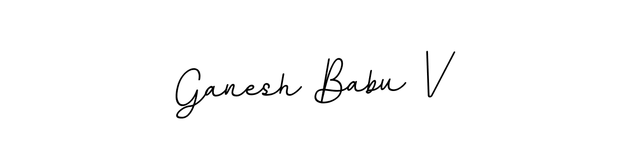 Create a beautiful signature design for name Ganesh Babu V. With this signature (BallpointsItalic-DORy9) fonts, you can make a handwritten signature for free. Ganesh Babu V signature style 11 images and pictures png