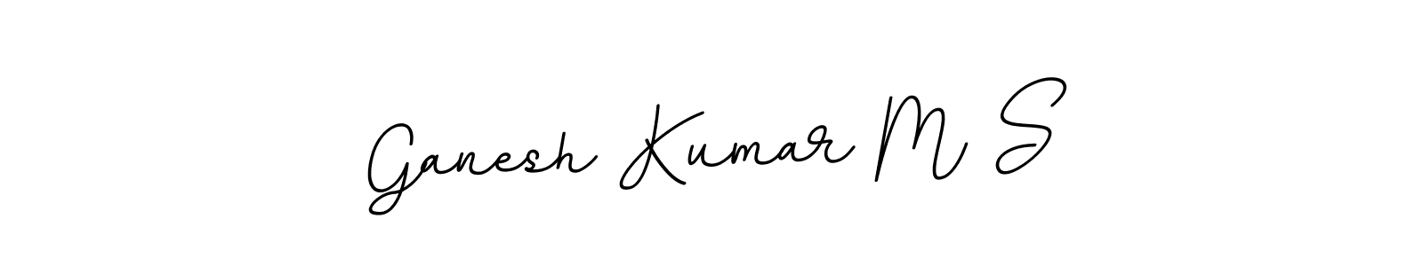 It looks lik you need a new signature style for name Ganesh Kumar M S. Design unique handwritten (BallpointsItalic-DORy9) signature with our free signature maker in just a few clicks. Ganesh Kumar M S signature style 11 images and pictures png