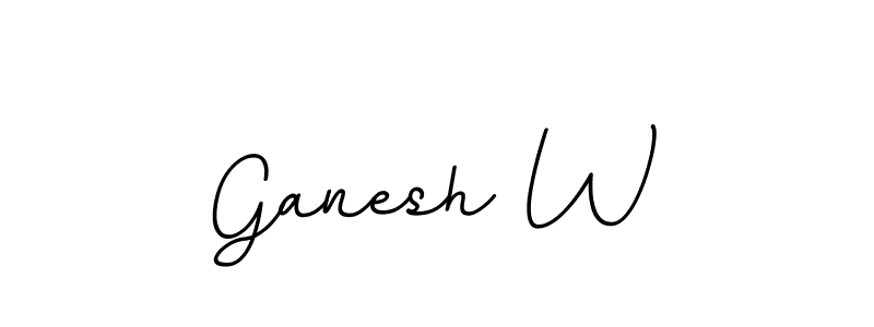 Make a beautiful signature design for name Ganesh W. With this signature (BallpointsItalic-DORy9) style, you can create a handwritten signature for free. Ganesh W signature style 11 images and pictures png