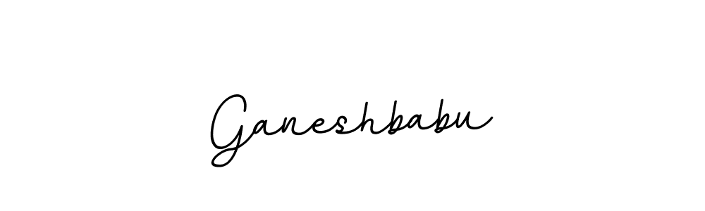 You should practise on your own different ways (BallpointsItalic-DORy9) to write your name (Ganeshbabu) in signature. don't let someone else do it for you. Ganeshbabu signature style 11 images and pictures png