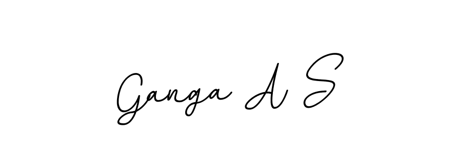 Use a signature maker to create a handwritten signature online. With this signature software, you can design (BallpointsItalic-DORy9) your own signature for name Ganga A S. Ganga A S signature style 11 images and pictures png