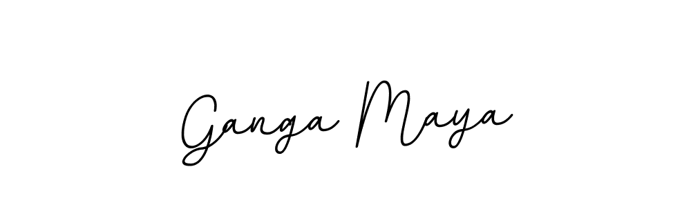 Design your own signature with our free online signature maker. With this signature software, you can create a handwritten (BallpointsItalic-DORy9) signature for name Ganga Maya. Ganga Maya signature style 11 images and pictures png