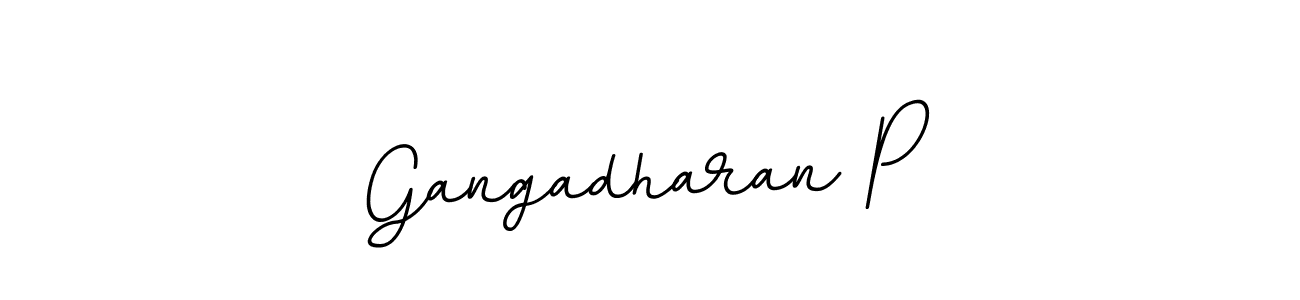 Use a signature maker to create a handwritten signature online. With this signature software, you can design (BallpointsItalic-DORy9) your own signature for name Gangadharan P. Gangadharan P signature style 11 images and pictures png