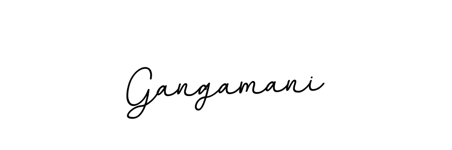 Design your own signature with our free online signature maker. With this signature software, you can create a handwritten (BallpointsItalic-DORy9) signature for name Gangamani. Gangamani signature style 11 images and pictures png