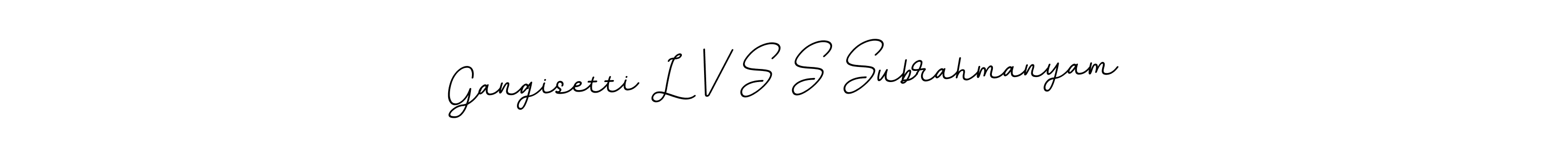 It looks lik you need a new signature style for name Gangisetti L V S S Subrahmanyam. Design unique handwritten (BallpointsItalic-DORy9) signature with our free signature maker in just a few clicks. Gangisetti L V S S Subrahmanyam signature style 11 images and pictures png
