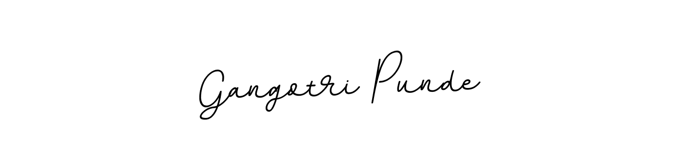 You should practise on your own different ways (BallpointsItalic-DORy9) to write your name (Gangotri Punde) in signature. don't let someone else do it for you. Gangotri Punde signature style 11 images and pictures png