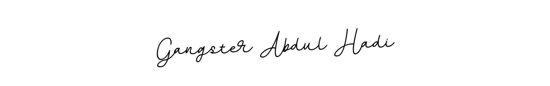 The best way (BallpointsItalic-DORy9) to make a short signature is to pick only two or three words in your name. The name Gangster Abdul Hadi include a total of six letters. For converting this name. Gangster Abdul Hadi signature style 11 images and pictures png