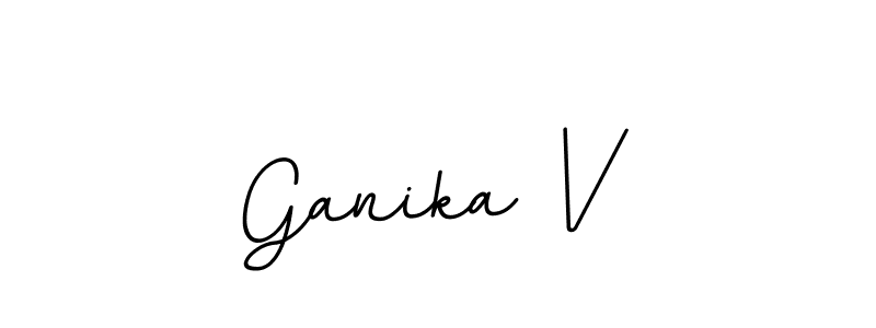 Design your own signature with our free online signature maker. With this signature software, you can create a handwritten (BallpointsItalic-DORy9) signature for name Ganika V. Ganika V signature style 11 images and pictures png