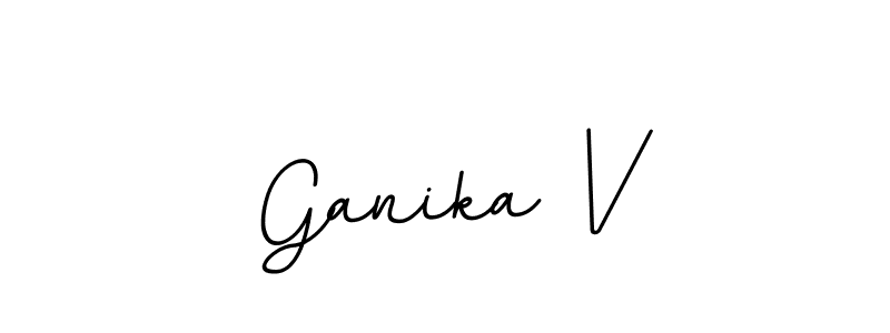 Design your own signature with our free online signature maker. With this signature software, you can create a handwritten (BallpointsItalic-DORy9) signature for name Ganika V. Ganika V signature style 11 images and pictures png